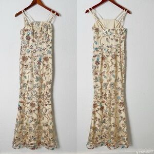 Dress The Population Floral Sequins Gown